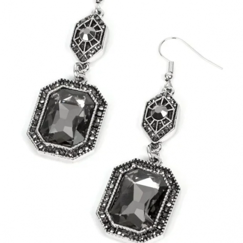 Starry-Eyed Sparkle - Silver Earrings